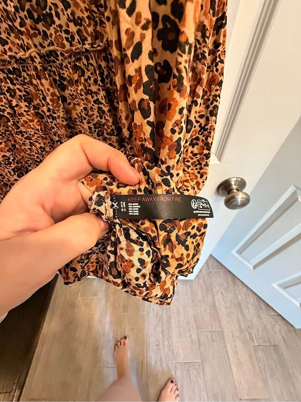 Anthropologie Leopard Print Mini Dress Size 1X - Picture 4 of 4